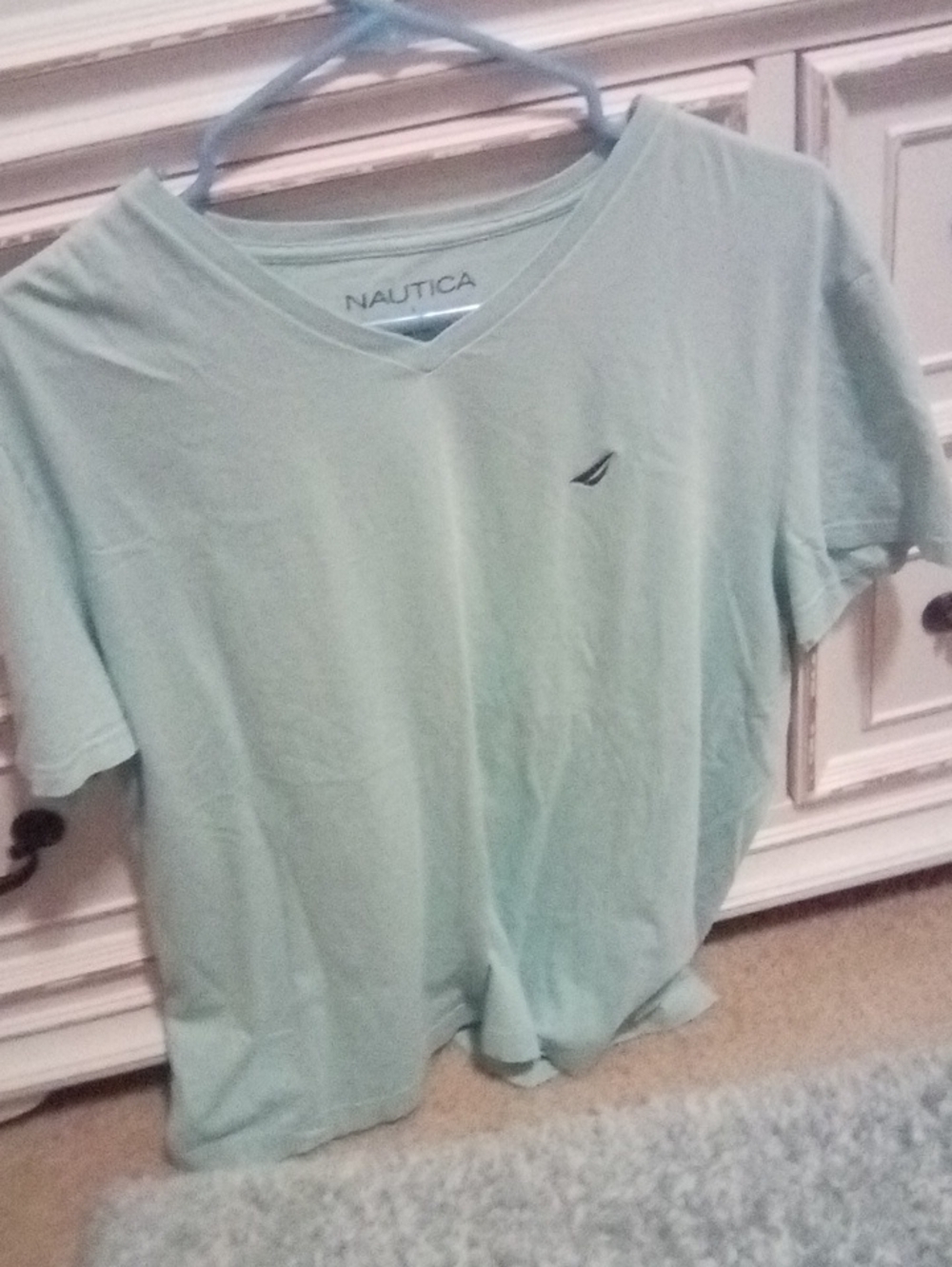 Nautica Men’s Light Mint V-Neck Short Sleeve Tee